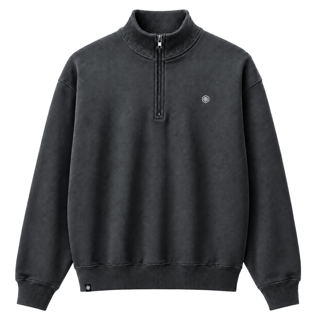 Polerón Gris Quarter Zip - HÜG