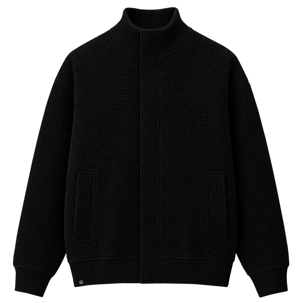 Waffle Negro Bomber Jacket - HÜG