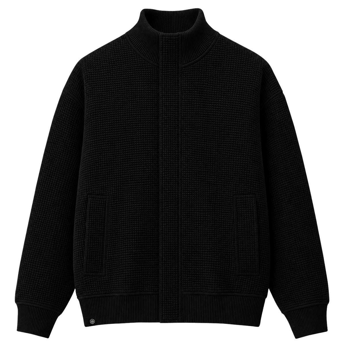Waffle Negro Bomber Jacket - HÜG