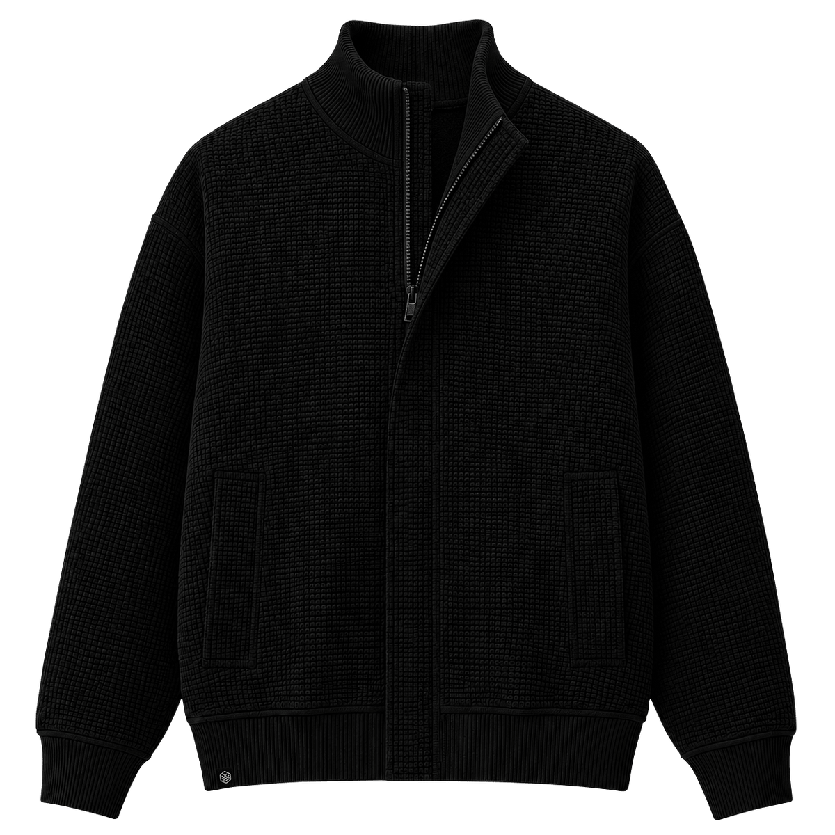 Waffle Negro Bomber Jacket - HÜG